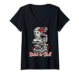Rock 'n' Roll, Gotisches Tattoo, für Mädchen, Rockabilly Punk T-Shirt mit V