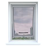 Apalus Fliegengitter für Dachfenster, Insektenschutz zum Anbringen an Klappfenster, Zuschneidbar auf Fenstergrößen bis 130x150cm, Schw