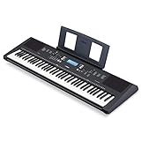 Yamaha PSR-EW310 Keyboard, schwarz – Tragbares Digital Keyboard für Anfänger – 61 Tasten & verschiedene Musikstile – Mit Voucher für 2 persönliche Online Lessons an der Yamaha Music S