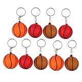 ANDRESLAD 9Stücke Teiliges Basketball Schlüsselanhänger Kreative PU Basketball Anhänger für Jungen Lustiger Süßer Schlüsselring oder Werbeartik