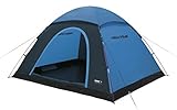 High Peak Kuppelzelt Monodome XL, Campingzelt für 4 Personen, Igluzelt, Festivalzelt mit Wannenboden, 1500mm wasserdicht, Freistehend, Hochentlüftung, Moskitoschutz, blau/g