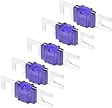 KuRkur 5-teiliges Mini-ANL-Bolzen-Gabelsicherungs-Set, Auto-Bolzen-Gabelsicherung, Auto-Audio-Leistungsschalter for 12 V/24 V/32 V Auto, Boot, LKW, Audio Replacement Parts (Color : Violet)
