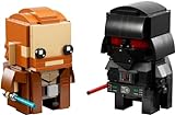 LEGO 40547 Brickheadz Star Wars Darth Vader und Obi Wan Kenobi, aus Ziegelsteinen gebaute Ausstellungsmodelle der ikonischen Charaktere, 260 Teile 10