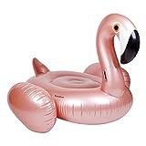 Bonabon Shyneer Shyneer Riesiger aufblasbarer Flamingo-Poolschwimmer, großes Flamingo-Schwimmbad im Freien, Flotage-Lounge-Spielzeug für Erw