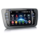 Erisin Android 13 8-Kern 4GB RAM+64GB ROM Autoradio GPS Navi für SEAT Ibiza 2009-2013 7 Zoll Touchscreen Unterstützt Kabelloses CarPlay Android Auto DAB+ WiFi 4G Bluetooth 5.0 Canbus DSP USB