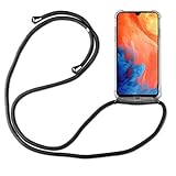 betterfon | Huawei Y7 2019 Handykette Smartphone Halskette Hülle mit Band - Schnur mit Case zum umhängen Handyhülle mit Kordel zum Umhängen für Huawei Y7 2019 Schw