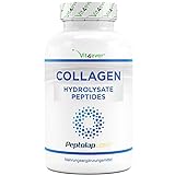 Kollagen - 365 Kapseln - 1500 mg pro Tagesportion - Premium: 100% Rinder Collagen Hydrolysat Peptide von Peptolap Light - Hochdosiert - Laborgeprü