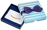 Amazon.de Geschenkkarte in Geschenkbox (Blaue Streifen)