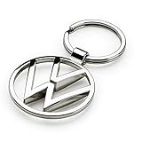 Volkswagen 000087010BN Schlüsselanhänger VW New Metall Keyring Anhänger, silb