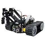 FREENOVE Tank Robot Kit for Raspberry Pi 4 B 3 B+ B A+, Crawler Chassis, Grab Objects, Ball Tracing, Line Tracking, Obstacle Avoidance, Ultrasonic Camera Servo App (Raspberry Pi NOT Included)