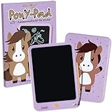 Lutz Mauder LCD-Zaubermaltafel * Pony PAD * für Kinder ab 3 Jahre | Lila Pferde Horses Maltafel Tafel Malen Spielen Weihnachten Geschenk