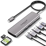 USB C Hub Multiport Adapter - Lemorele 7-in-1 Type-C 4K 60Hz HDMI Dongle Dockingstation, 100W PD, SD/TF 3.0 Steckplätze, 2 USB 3.0 & USB C 3.0 5Gbps Datenanschlüsse, für MacBook
