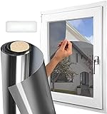 Fensterfolie Selbsthaftend Blickdicht 70x200cm Spiegelfolie Selbsthaftend Sichtschutzfolie Anti-UV für Büro und H