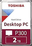 TOSHIBA P300 Interne Festplatte 2 TB – 3,5 Zoll (8,9 cm) – SATA Festplatte intern (HDD) – 7200 rpm (U/min) – 6 Gb/s – für Gaming-Computer, Desktop-PCs, Work