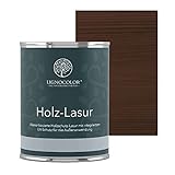 Lignocolor® Holzlasur (750ml Nussbaum dunkel) schützende Lasur für Außen & Innen Wasserb