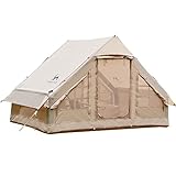 TOMOUNT Aufblasbares Zelt Wasserdicht 4 Personen Familienzelt einfach einzurichten Glampingzelt mit Aufbewahrungstasche und Luftpumpe campingzelt für Outdoor, Camping, Hiking, F