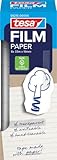 tesafilm PAPER - transparentes Klebeband, beschriftbar, handreißbar, leises Abrollen, ideal für Dekoration, Basteln, Geschenkverpackung, Büro und Schule, 8 Rollen á 19 mm x 33