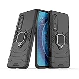 FanTing Hülle für Oppo Find X2 Pro,Doppelschicht-Design(TPU+PC) Stoßfest Hybrid Robuste Schutzhülle Mit Standfunktion,Hülle für Oppo Find X2 Pro-Schw