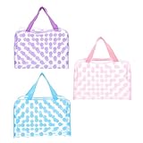 DEARMAMY 3Stücke Transparente Kosmetiktaschen wasserdichte PVC mit Reißverschluss Aufbewahrung für Reisen Camping für Damen und H