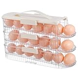 HOMSFOU Aufbewahrungsbox für Eier Eierablage für Kühlschrank Eierständer kühlschrank eierhalter egg holder for refrigerator rollender Eierhalter Kühlschranktür-Eierregal Mit Deck