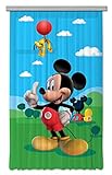 AG Design Disney Mickey Mouse Polyester Vorhänge Kinderzimmer 140 x 245 cm Gardinen 1 Teil | FCSXL 7141