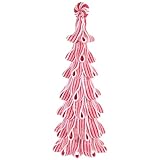 Alipis Zuckerstangen-Bandbaum 28 5 cm Pfefferminz-Süßigkeits-Weihnachtsbaum Tonteig Zuckerstangen-Band-Baumband Mini-Rot-Weiß-Lutscher Weihnachts-Zuckerstangen-Dek