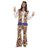 'HIPPIE MAN' (shirt with vest, pants, headband, necklace with medallion) - (L)