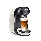 Tassimo Happy Kapselmaschine TAS1007 Kaffeemaschine by Bosch, über 70 Getränke, vollautomatisch, geeignet für alle Tassen, platzsparend, 1400 Watt, 0.7 liters ,creme/