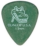 Dunlop Gator Grip Plektren (1,5 mm) Grün, 6 Stück