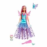 Barbie Ein Verborgener Zauber Puppe - Langhaarige Malibu Roberts Puppe mit schimmerndem Kleid, Zubehör und zwei entzückenden Tieren, für Kinder ab 3 Jahren, HLC32