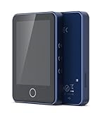 AGPTEK 64GB MP3 Player Bluetooth 5.3 mit 2,8 Zoll Full-Touchscreen, Tragbarer HiFi Musik mit Lautsprecher, FM-Radio, E-Book, Line-in-Aufnahme, Unterstützung bis zu 128 GB, Dunkelb