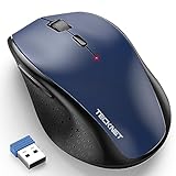 TECKNET Kabellose Maus, 2.4G Funkmaus 3200 DPI Optischer Mäuse 6 Einstellbare DPI Computermaus Wireless Maus mit 6 Tasten für pc Windows Mac MacBook Linux