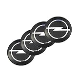 888 Ein Set von 4 x 56 mm Logo-Radnaben-Abdeckungen, Logo-Aufklebern, geeignet für Opel-Schw