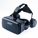 VR Headset Virtual Reality Headset 3D Brille mit 120°FOV Anti-Blaulicht Linse Stereo Headset für alle Smartphones mit Länge unter 6,3 Zoll wie iPhone & Samsung HTC HP LG usw