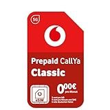 Vodafone Prepaid CallYa Classic SIM-Karte ohne Vertrag eSIM I 5G Netz | 9 Ct. pro Min oder SMS in alle dt. Netze & die EU I 3 Ct. pro MB I 10 Euro Startguthab