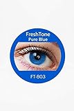 Pure Blue Farbige Jahres Kontaktlinsen mit Box braun, blau, grün, grau, türkis weich, ohne Stärke als 2er Pack (2 Stück)- mit Aufbewahrungsbox, angenehm zu tragen, perfekt für helle und dunkle Aug