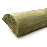 Gartenwelt Riegelsberger Zaunriegel Ø 9 cm Länge 180 cm Kiefer imprägniert Kiefernholz Querriegel halbrund Halbrundlatte H