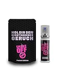 SMOKE OFF Rauchvernichter Pocket Edition, 15ml handliches Geruchsentferner Spray zur Geruchsbeseitigung von Rauch-, Nikotin- und Brandgerüchen, ideal für unterwegs und kleine Raumgröß