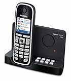 Siemens Gigaset CX475 isdn schnurloses ISDN-Telefon mit Farbdisplay und integriertem digitalen Anrufbeantworter, pianoschw