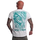 Yakuza Herren No Victim T-Shirt, Weiß, M