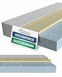 AM Qualitätsmatratzen - Visco-Matratze 90x200cm -H2 - Hochwertige Matratze mit 4cm Visco-Auflage - 20cm Höhe - Made in Germany