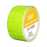 YXSF Gelb Reflektierendes Klebeband,5 cm × 10 M Reflektorband Selbstklebend, Hochintensität Reflektierendes Band für Fahrzeuge Anhänger Fahrräder H