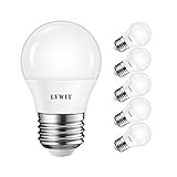 LVWIT E27 LED ersetzt 40W Glühlampen (6-er Pack), Warmweiß 2700K, 4.5W G45 LED Leuchtmittel, 470lm,