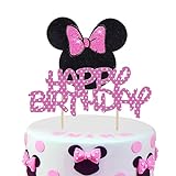 Minnie und Mickey Mouse Tortendeko, Minnie Cake Topper, Kuchen Deko Geburtstag, Cupcake Topper, Torte Topper Kinder, Kuchendeko Happy Birthday Girlande für Kindergeburtstag Party