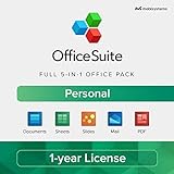 OfficeSuite Personal - 1 Year License - Documents, Sheets, Slides, PDF, Mail & Calendar for Windows for 1 Windows & 2 Mobile D
