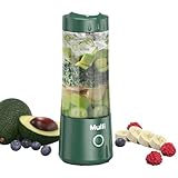Mulli Tragbarer Mixer,USB-C wiederaufladbarer persönlicher Mixer für Smoothie und Shakes,Mini-Mixer mit sechs Klingen für Babynahrung, Reisen,F