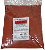 Beton-ABC Pigmentpulver Oxid Rot 1kg, Eisenoxid Pigment Trockenfarbe Z