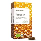 MEDICOM Bio Propolis Kapseln • biozertifiziert mit 400 mg gereinigter Bio Propolis pro Kapsel • reine Bienenkraft - 60 Stk