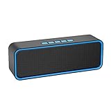 Kolaura Bluetooth Lautsprecher, Tragbarer Wireless Bluetooth 5.0 Lautsprecher mit 3D-Stereo-HiFi-Bass, 1500-mAh-Akku, 12 Stunden Spielzeit B
