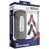 Bosch Automotive C1 - intelligentes und automatisches Batterieladegerät - 12V / 3,5A - für Blei-Säure, GEL, Start/Stopp EFB-Batterie für Motorräder, Pkw und Kleintransporter, Schw